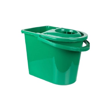 Galeata Mop cu Storcator, 13L, Polipropilena, Culoare Verde Inchis Galeata Mop cu Storcator, 13L, Polipropilena, Culoare Verde Inchis
