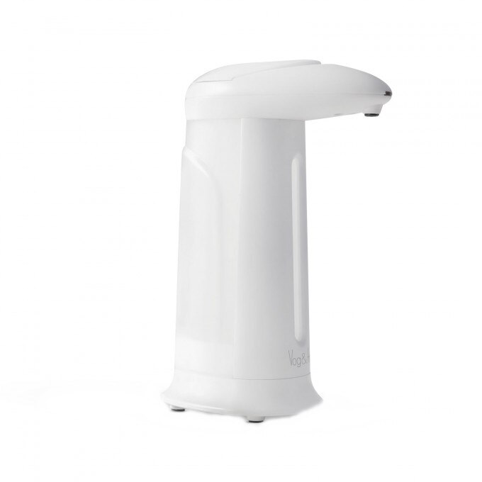 Dozator automat/cu senzor de sapun lichid/dezinfectant, stand alone, cu baterie, 360 ml, plastic ABS, 135 x 83 x 190 mm, alb