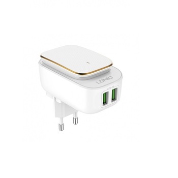 Incarcator Retea Ldnio 2 X USB Cu Lampa Veghe Soft Touch Incarcator Retea Ldnio 2 X USB Cu Lampa Veghe Soft Touch
