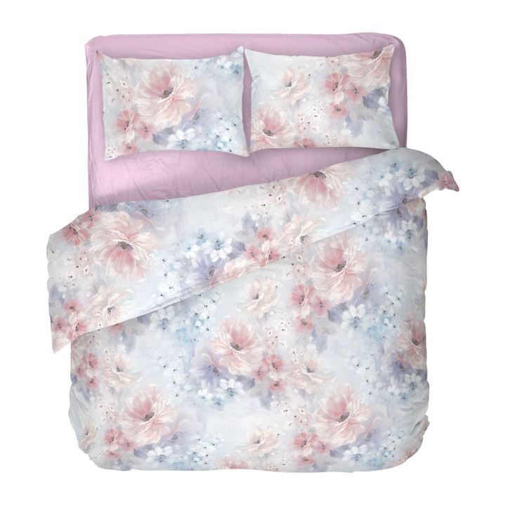 Спален комплект DILIOS, Анабел, Праскова/Лавандула, 4 части