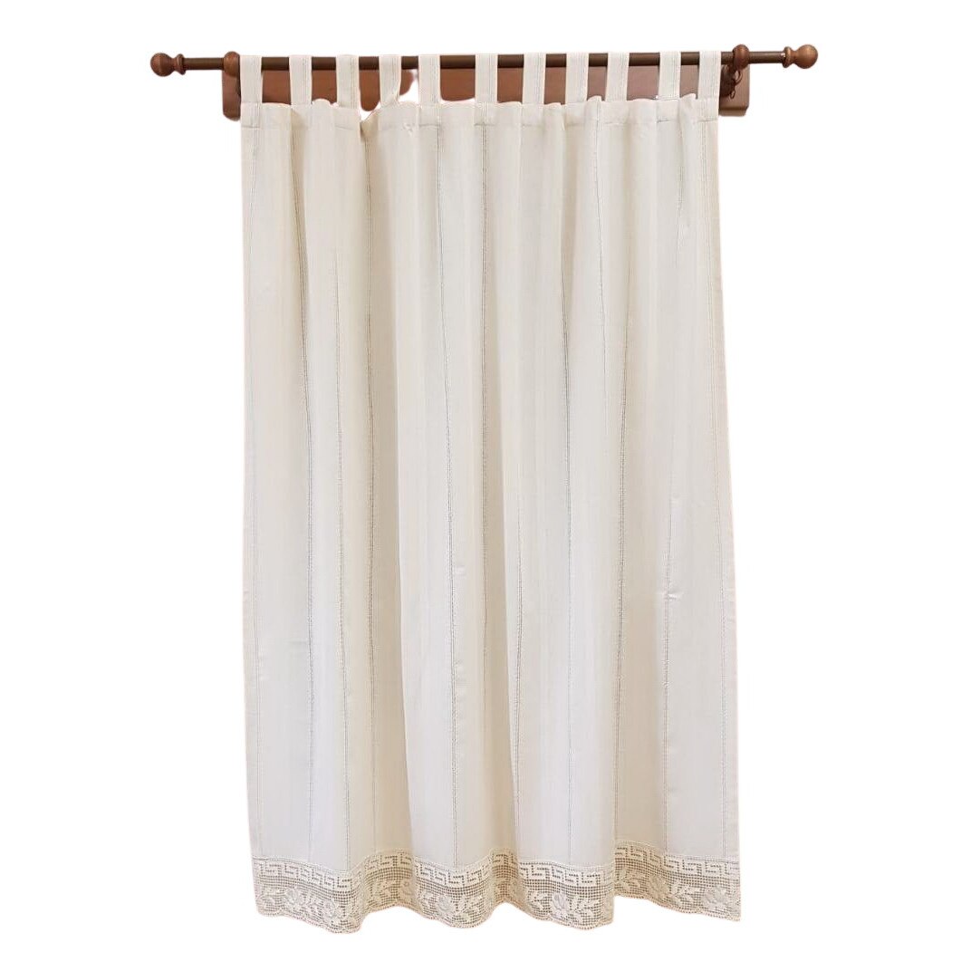 Perdea confectionata din bumbac 100%, Valentini Bianco, inaltime 180cm , latime 160cm, PR103A