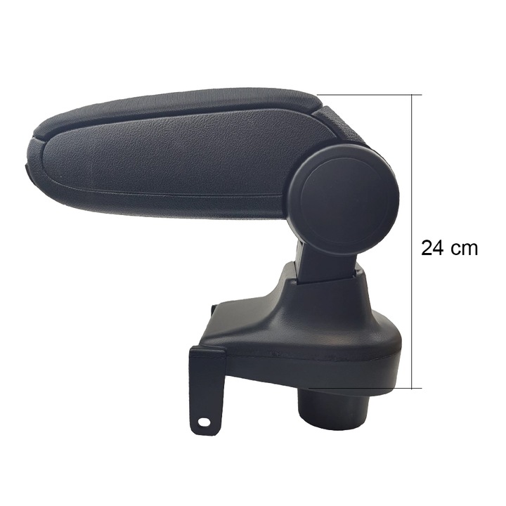 Cotiera pentru Renault Clio 4 IV (11.2012 - ), marca AVR®, negru, capac piele ecologica cu cusatura neagra