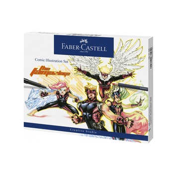 Set Comic Illustration 15 Piese Faber-Castell Set Comic Illustration 15 Piese Faber-Castell