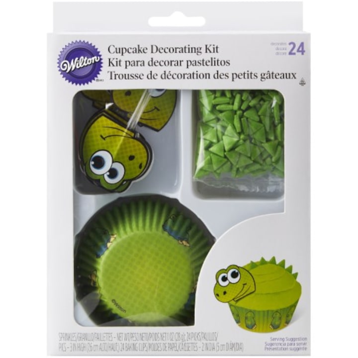 Комплект за декорация на мъфини Динозавър, Wilton, 24 бр
