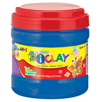 Plastilina iClay AMOS 400g/galetusa albastru Plastilina iClay AMOS 400g/galetusa albastru