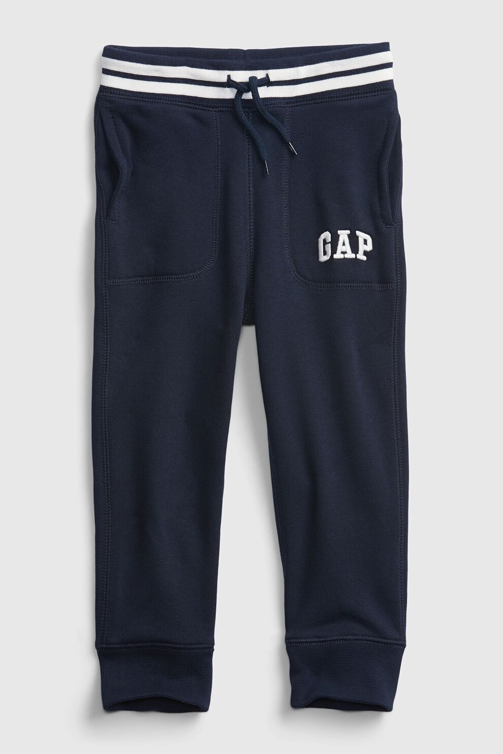 GAP, Pantaloni sport cu snur si logo brodat, Bleumarin