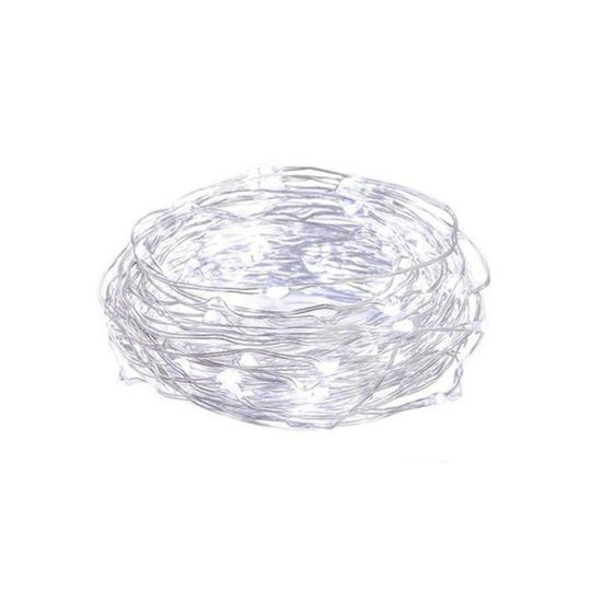 Instalatie Luminoasa 30 LED-uri, Culoare Alb Rece, Lungime 300cm, Alimentare pe Baterii