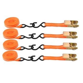 Set 4 chingi cu clichet pentru fixare, Lungime 4.1m, Greutate maxima 700 kg Set 4 chingi cu clichet pentru fixare, Lungime 4.1m, Greutate maxima 700 kg