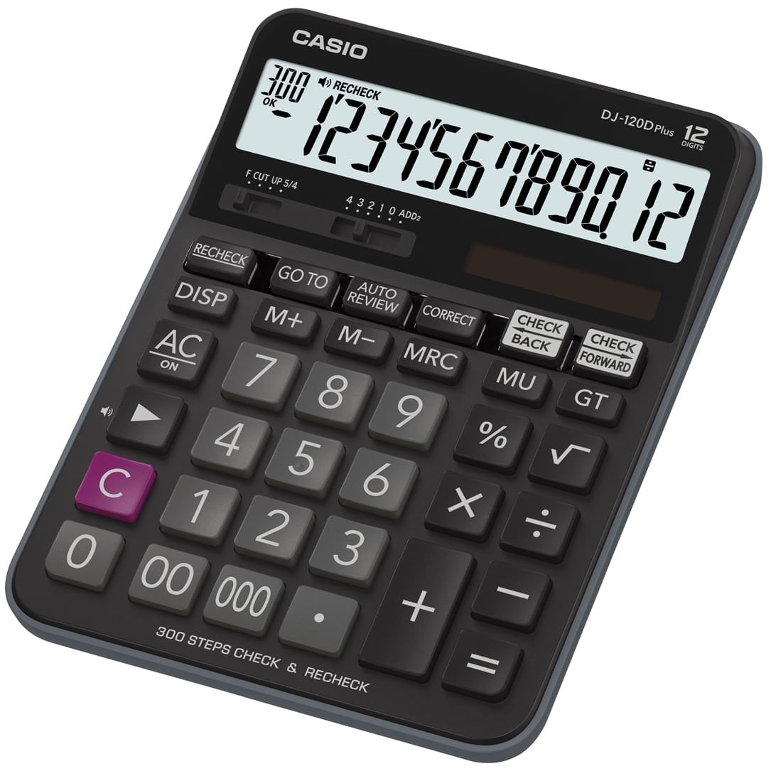 Calculator de birou Casio DJ-120D, 12 digits, negru