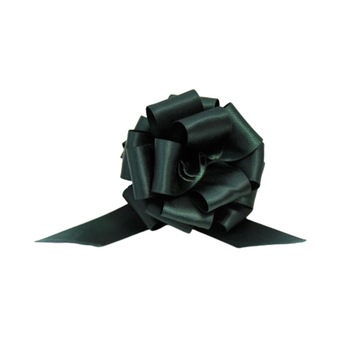 Funda din satin, cu autoformare, verde inchis, 7 cm Funda din satin, cu autoformare, verde inchis, 7 cm