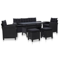 set de 6 piese de mobila pentru gradina cu perne vidaxl poliratan130 x 70 x 66 cm negru imagen 42_0_
0