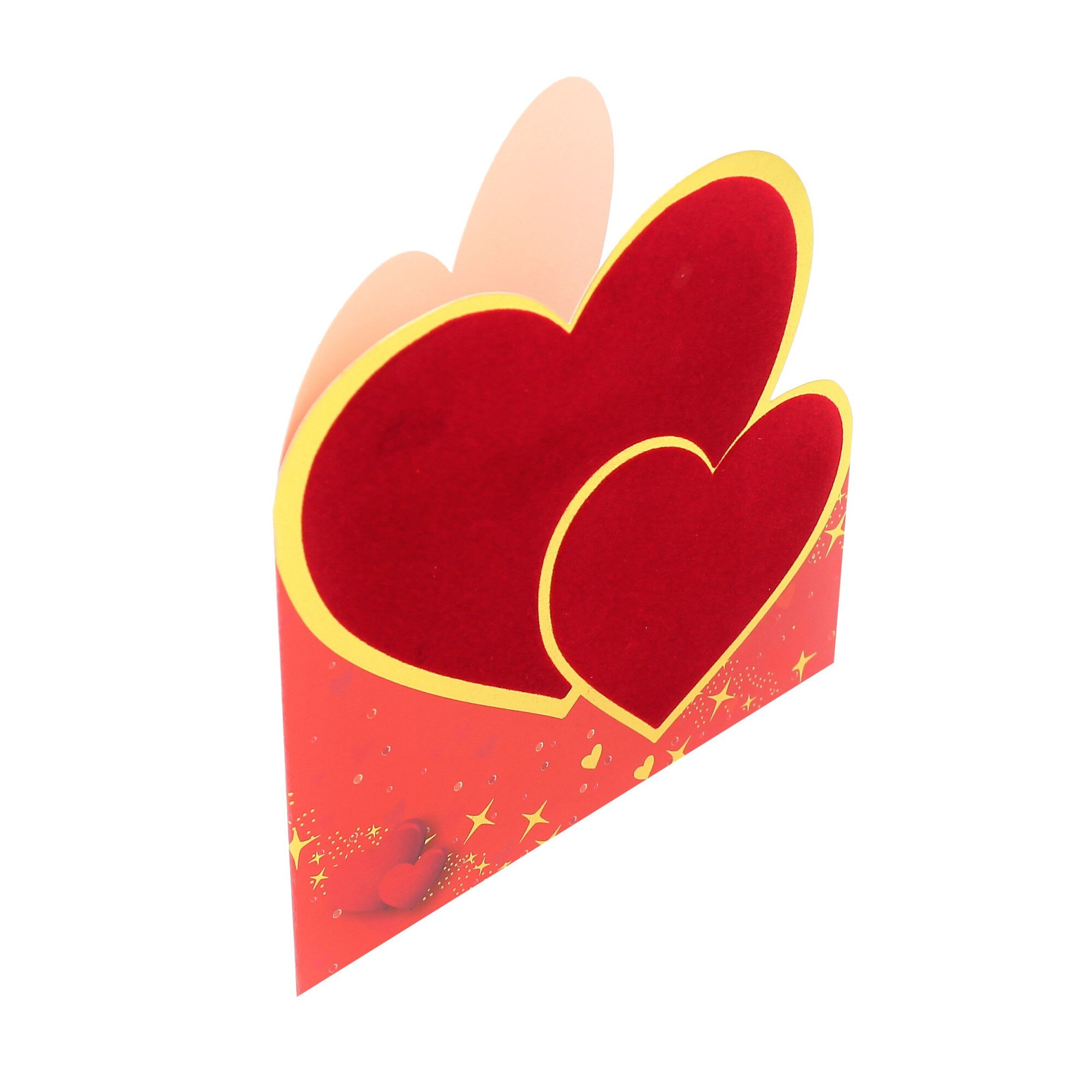 Felicitare Gold Double Heart