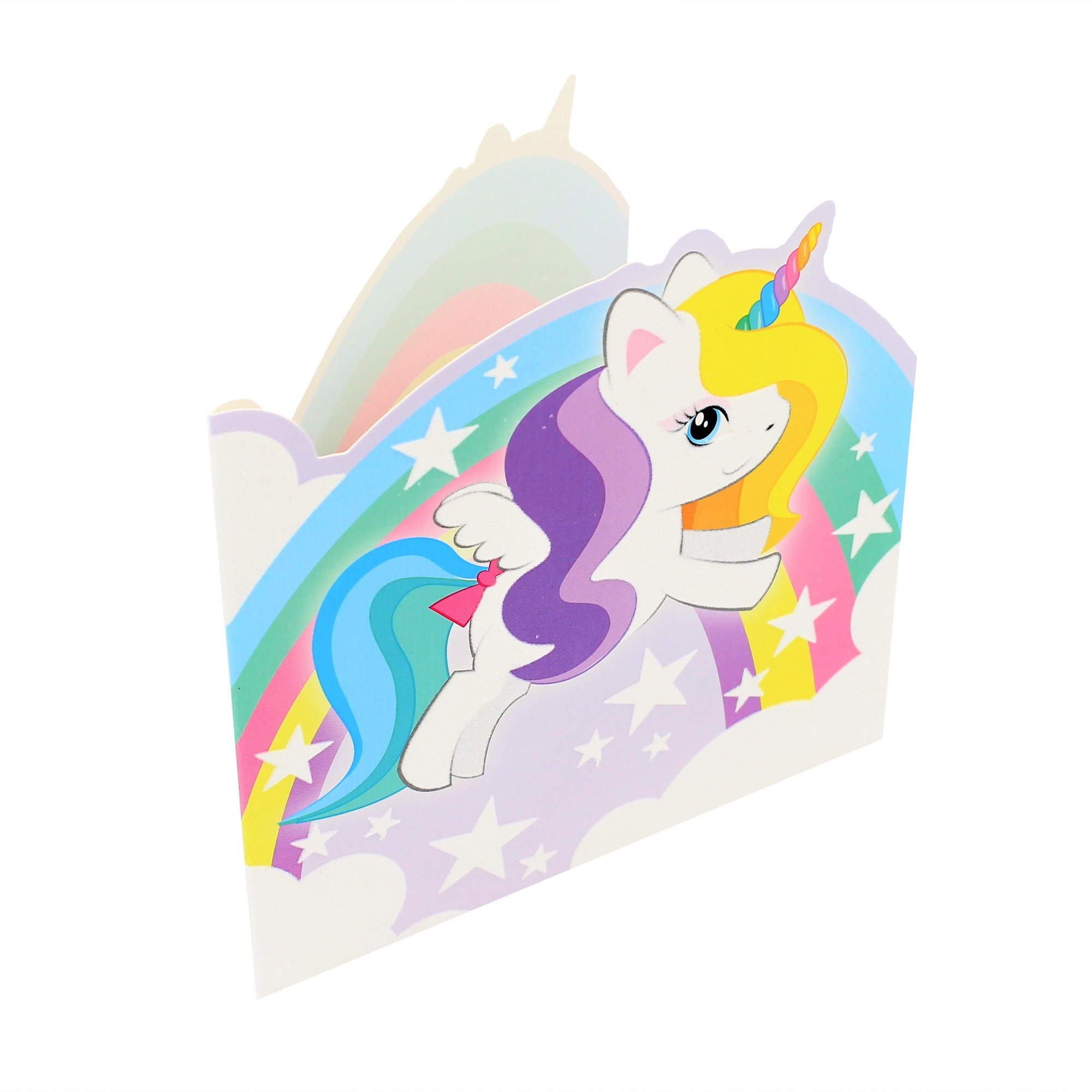 Felicitare Gold Unicorn Rainbow