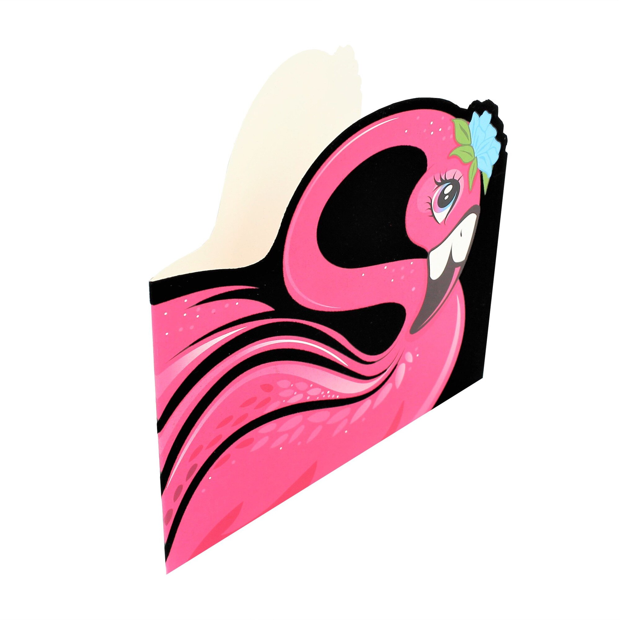 Felicitare Gold Flower Flamingo