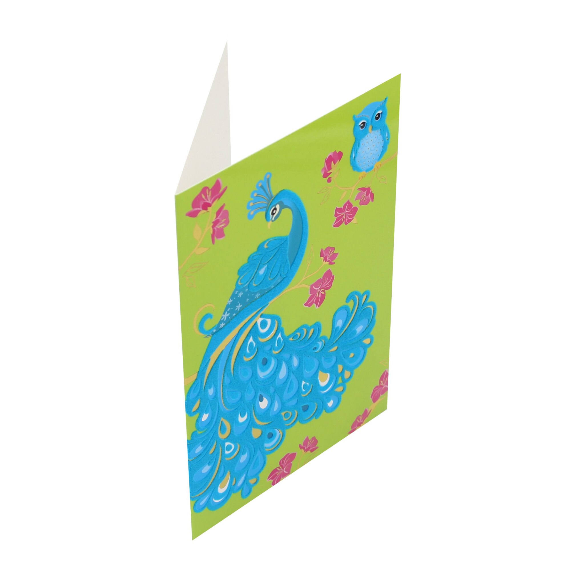 Felicitare Gold Vibrant Birds