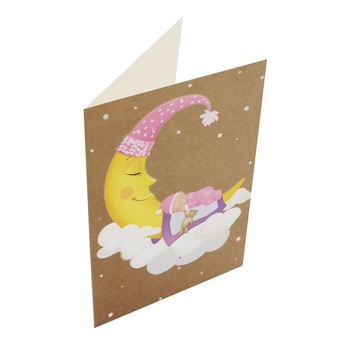 Felicitare Gold Sleepy Pink Moon Felicitare Gold Sleepy Pink Moon