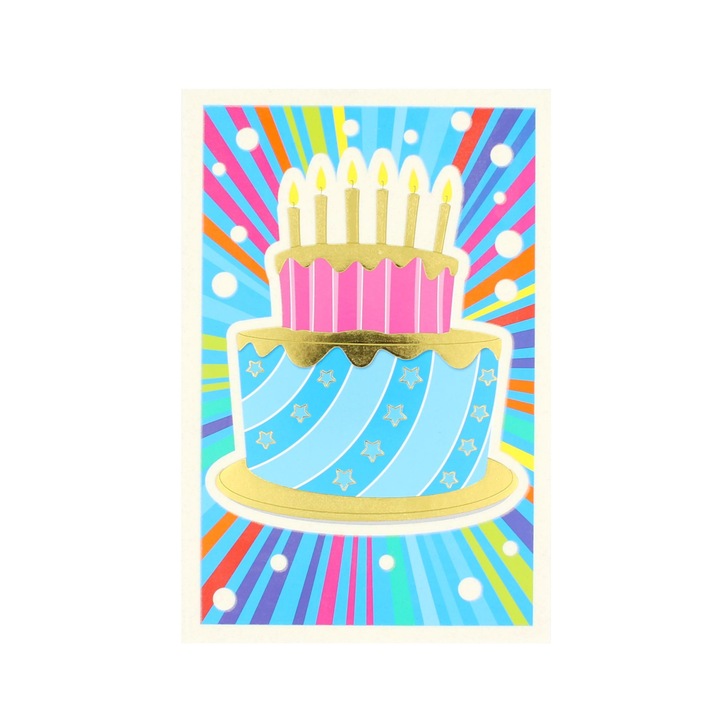 Felicitare Gold Bright Cake