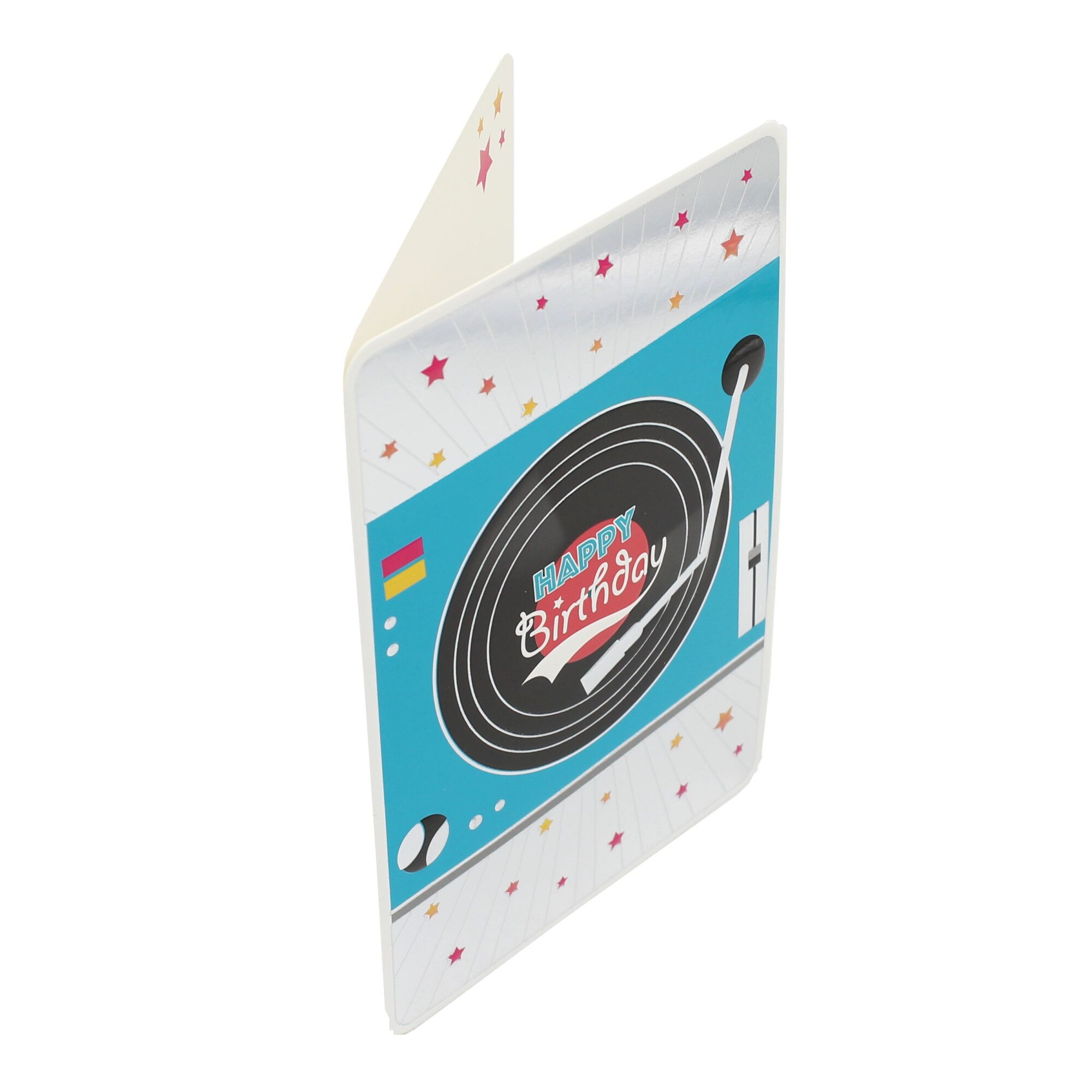 Felicitare Gold Retro Record