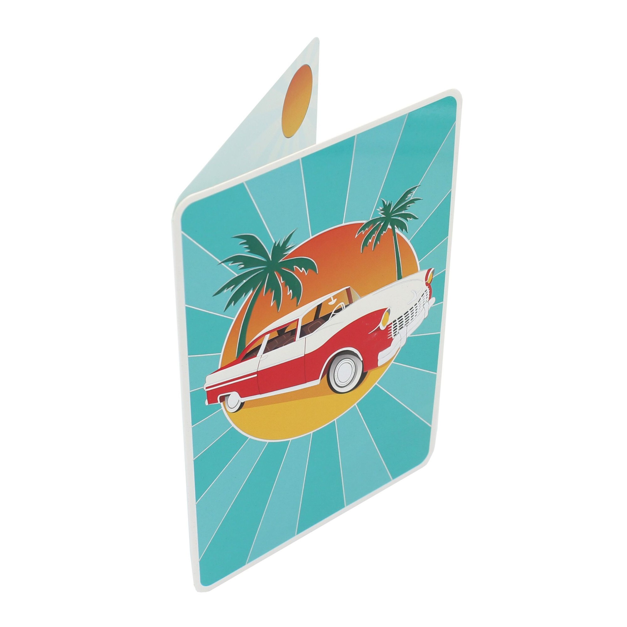 Felicitare Gold Retro Car