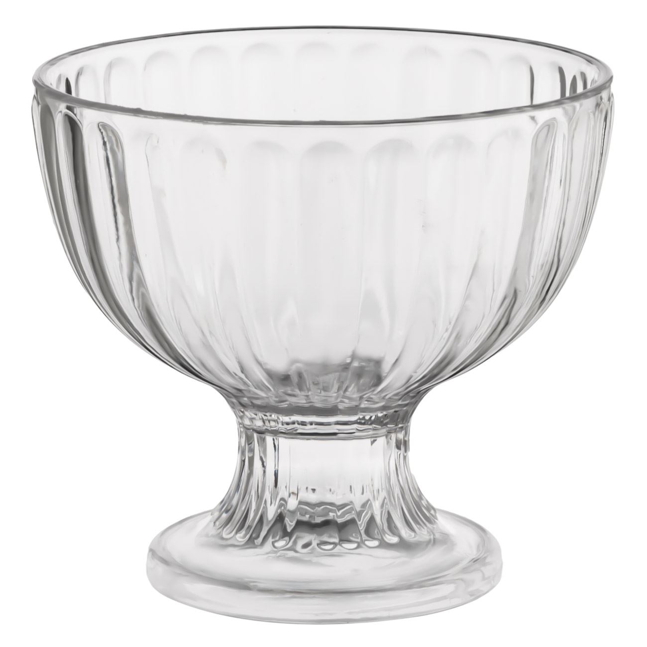 Bol pentru Inghetata, New Line, Design cu Dungi, 350 ml, Transparent