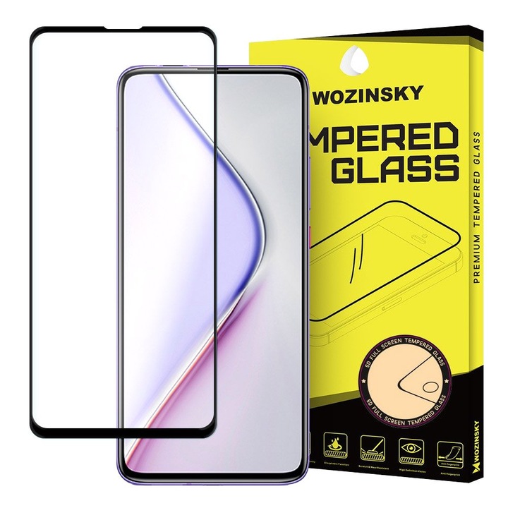 Стъклен протектор Wozinsky Tempered Glass Full за Xiaomi Redmi K30 Pro, Poco F2 Pro, черен