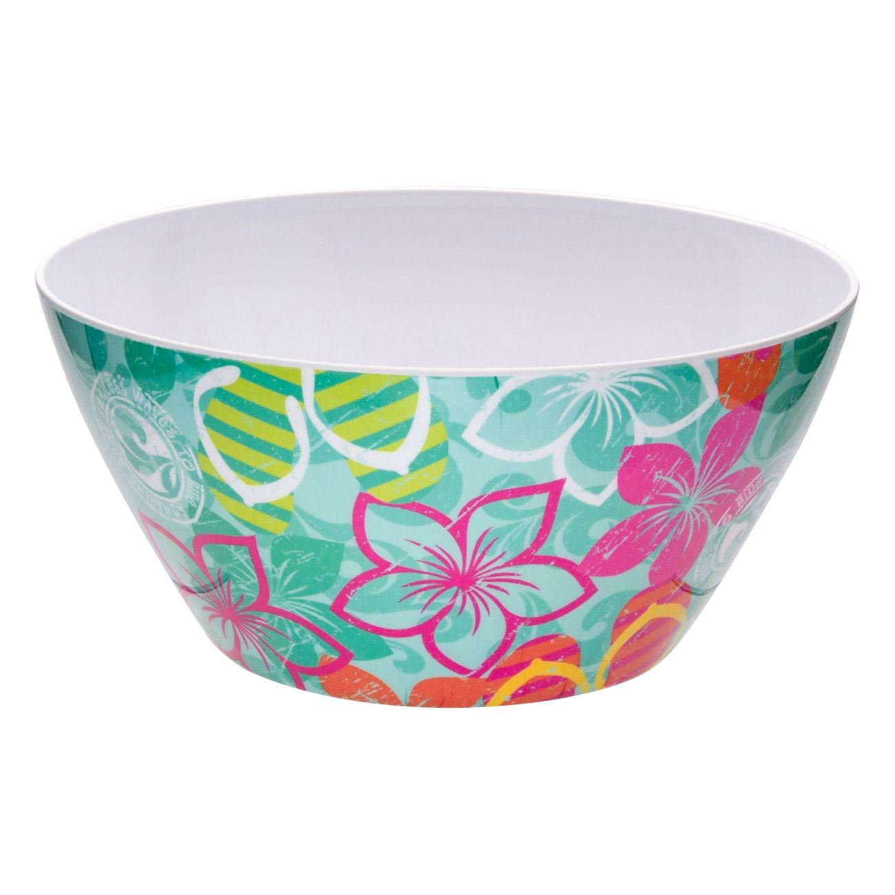 Bol Rotund de Servire, New Line, Melamina, Imprimeu Floral, 2.6 Litri, Multicolor