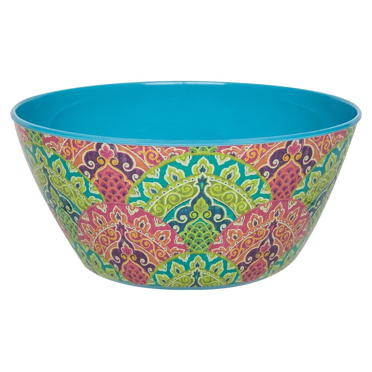 Bol Rotund de Servire, New Line, Melamina, Imprimeu Multicolor, 3 Litri