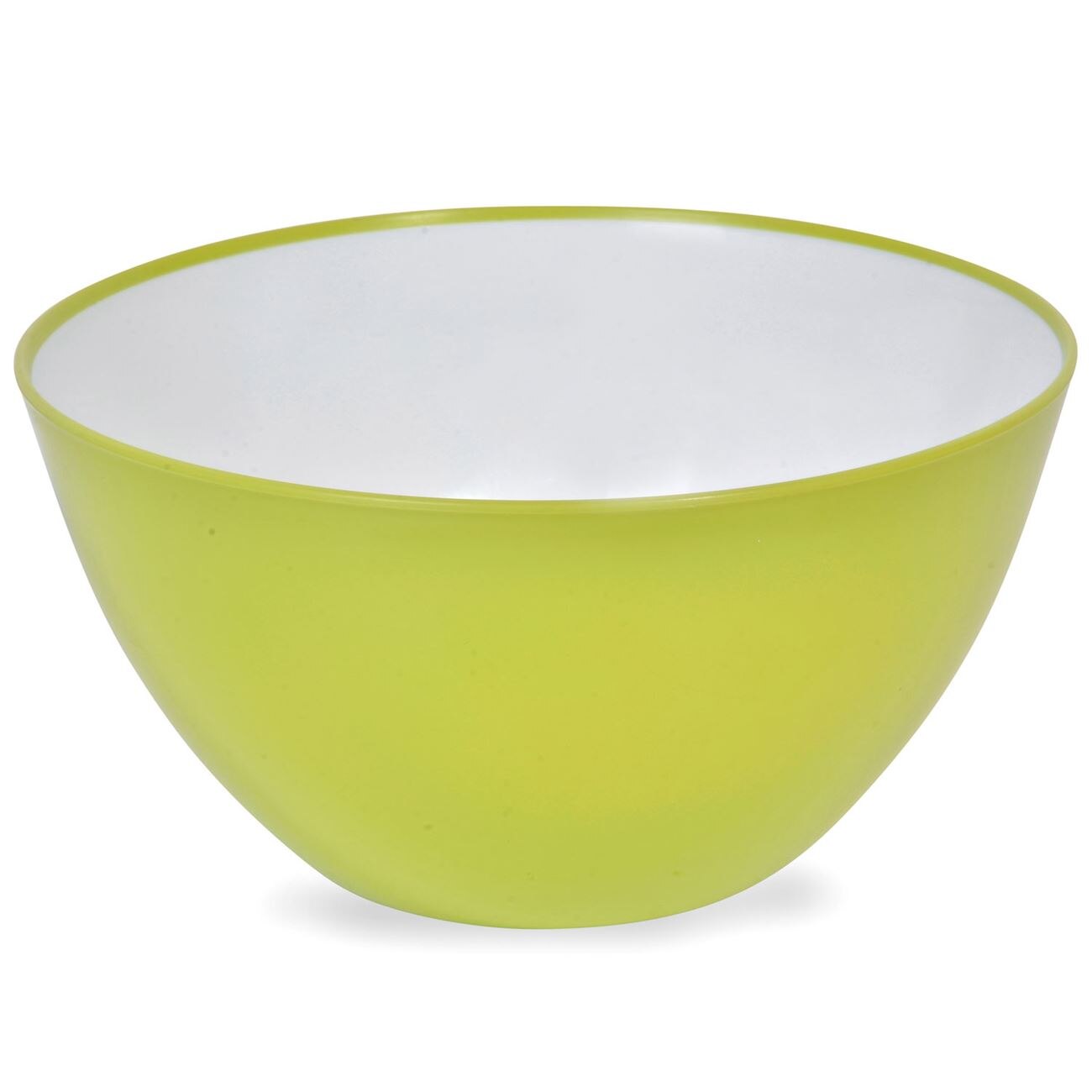 Bol Servire Rotund, New Line, Plastic, 3 Litri, Alb/Verde