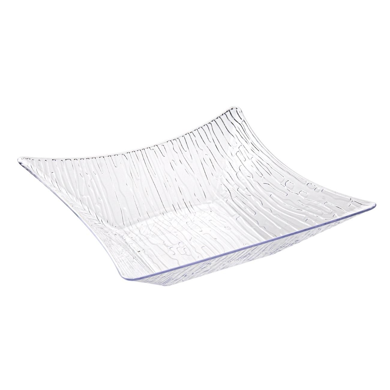 Bol de Fructe Patrat, New Line, Plastic, 2 Litri, Transparent