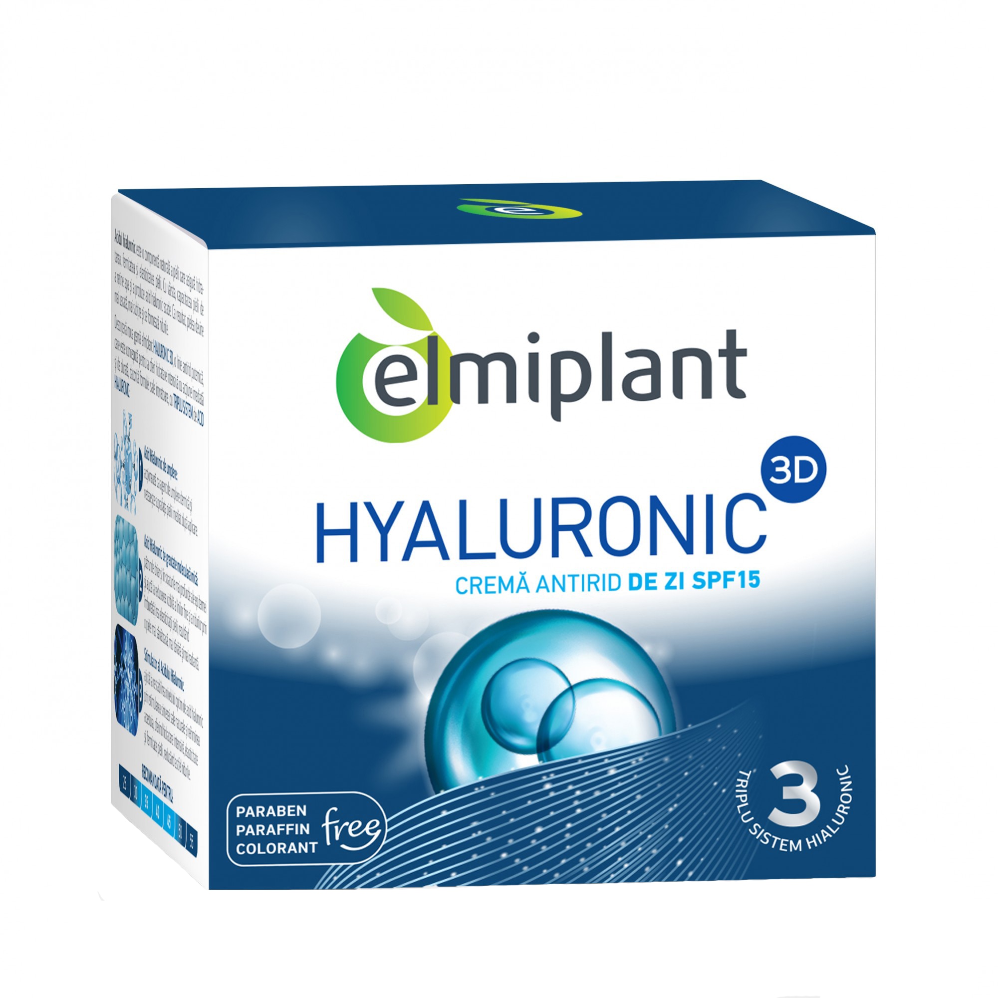 Elmiplant - Crema de zi antirid Elmiplant Hyaluronic Gold, 50 ml - vasskids.ro