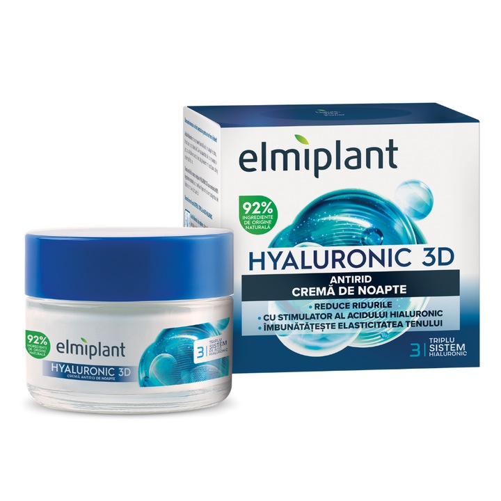 Crema anti-rid de noapte Elmiplant Hyaluronic, 50 ml