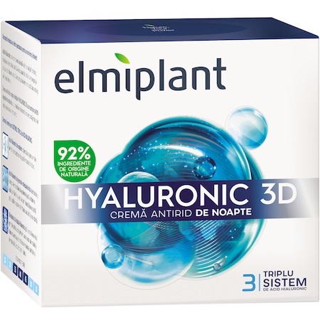 crema antirid pentru ochi hyaluronic 3d 15 ml elmiplant