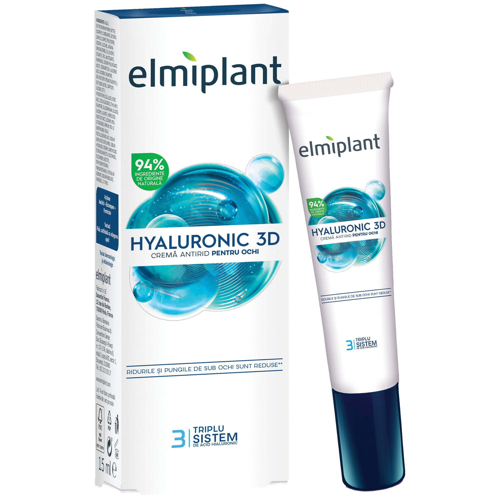 Elmiplant Hyaluronic crema antirid pentru ochi 15ml | Lei/buc | iasengarden.ro