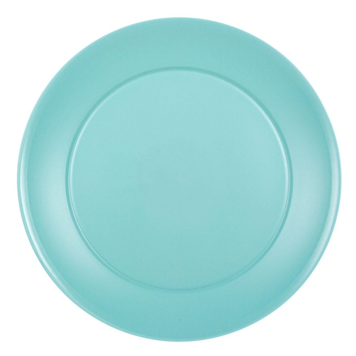 Műanyag tányér, tengerzöld, 23 cm, mosogatógépben mosható, MYONNA IT & E-COMMERCE ®