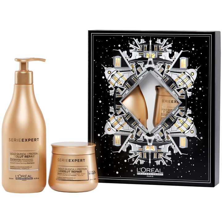 Set pentru ingrijirea parului deteriorat L'Oréal Professionnel Serie Expert ABSOLUT REPAIR: Sampon 500 ml + Masca 250m