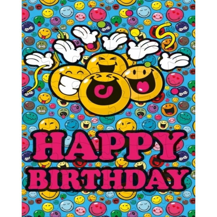 Пъзел Noris, Smiley, Честит Рожден Ден, 54 части