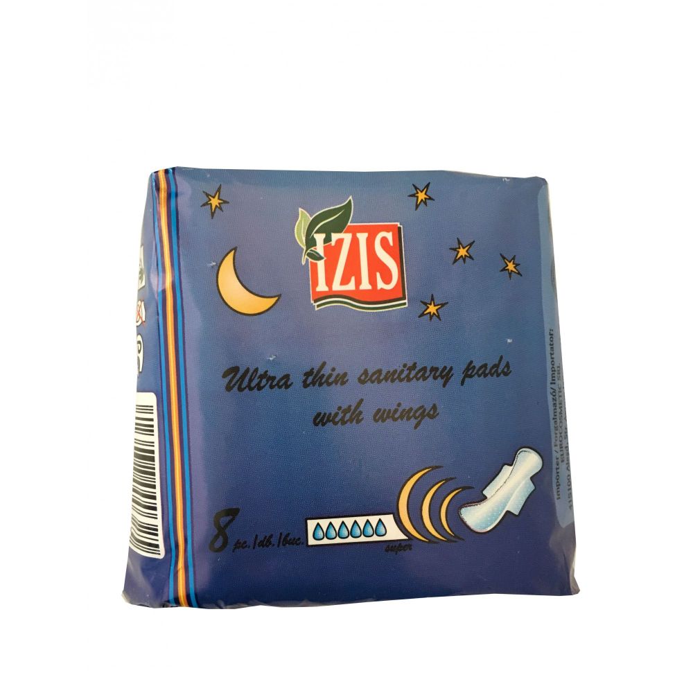 Absorbante IZIS Normal Ultra Thin cu Aripioare, 8 Buc/Set