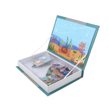 Carte cu 14 Puzzle Magnetic Magia Creaturilor Marine, 61 piese - Krista® Carte cu 14 Puzzle Magnetic Magia Creaturilor Marine, 61 piese - Krista®