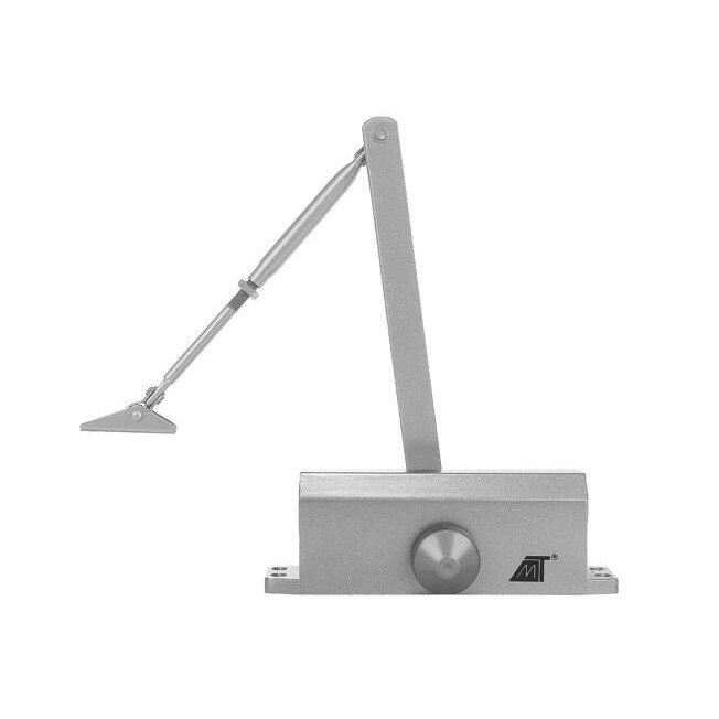 Amortizor cu brat pentru usa, 65-80kg, argintiu