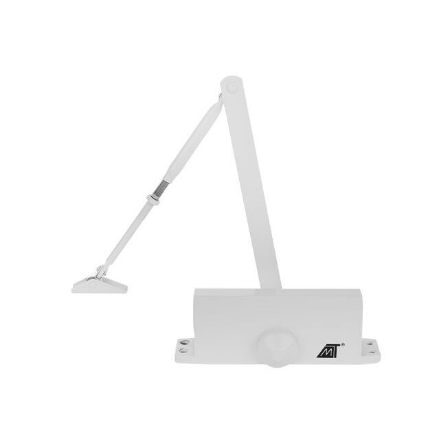 Amortizor cu brat pentru usa, 65-80kg, alb
