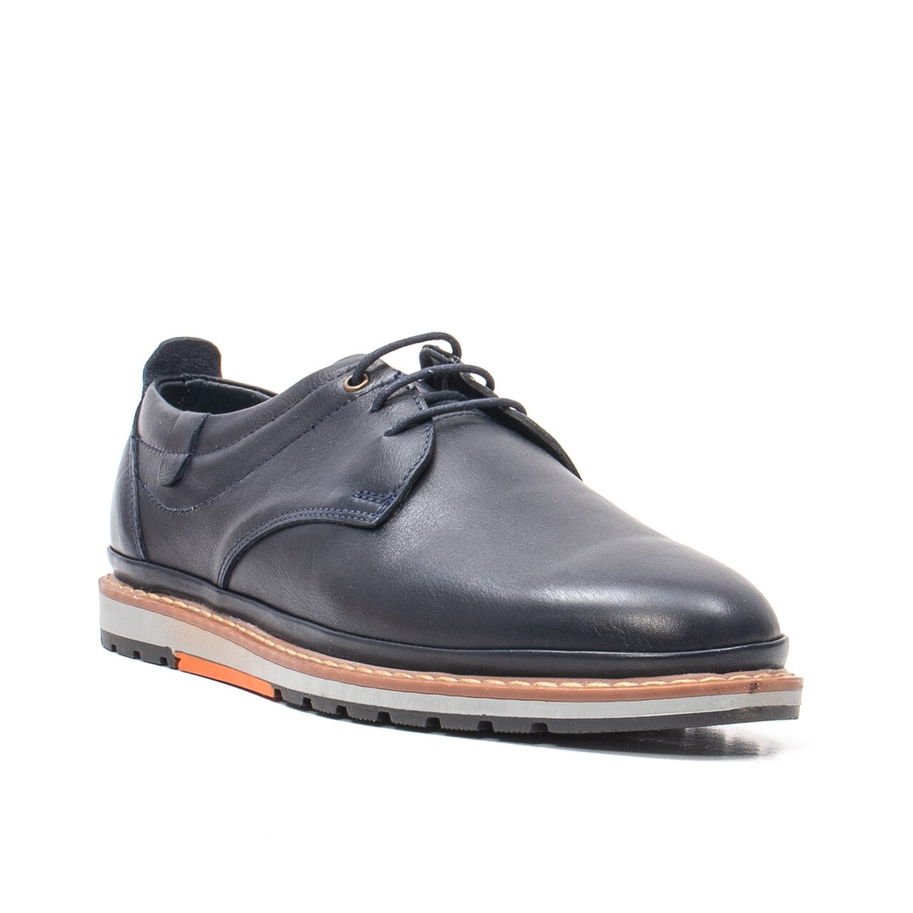 Pantofi barbati casual, piele naturala, KKM5679 10272, Bleumarin