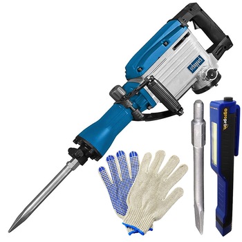 Set ciocan demolator Scheppach HEX AB 1600, putere 1600W, 2000 bpm, 50 J, manusi protectie, lanterna LED magnetica AgroPro Set ciocan demolator Scheppach HEX AB 1600, putere 1600W, 2000 bpm, 50 J, manusi protectie, lanterna LED magnetica AgroPro