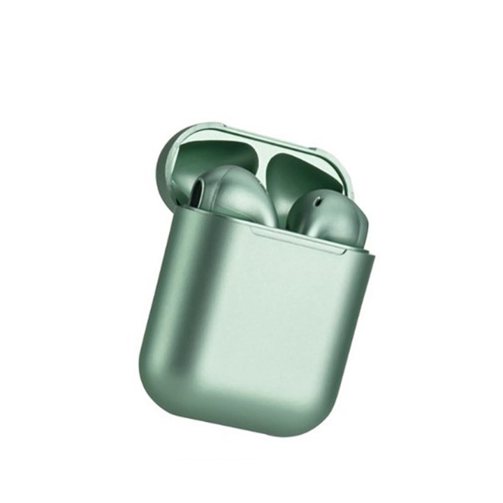 SIKS 12 vezeték nélküli fülhallgató, Touch Control, HD technológia, SIRI funkció, Android kompatibilis, iOS, Gyöngyház, Sötétzöld