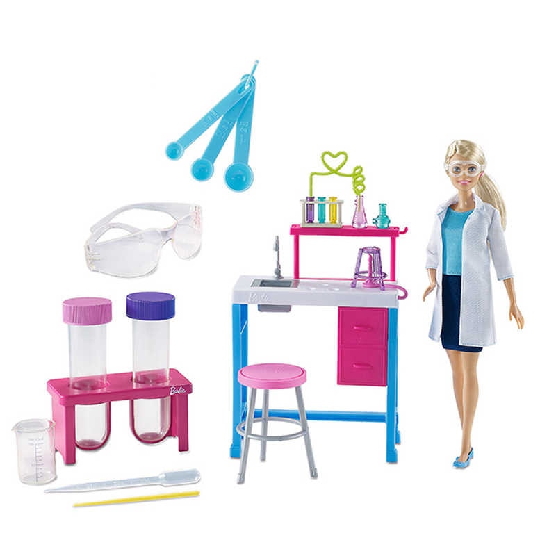 Set figurine barbie laborator, multicolor