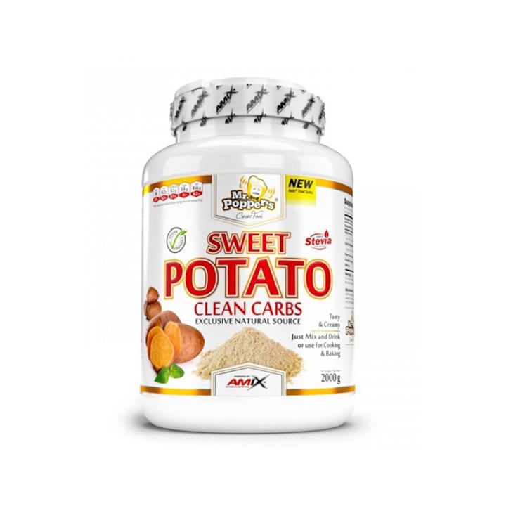 Хранителна добавка AMIX, Sweet Potato Clean Carbs, Фъстъчено масло, 1.000 kg