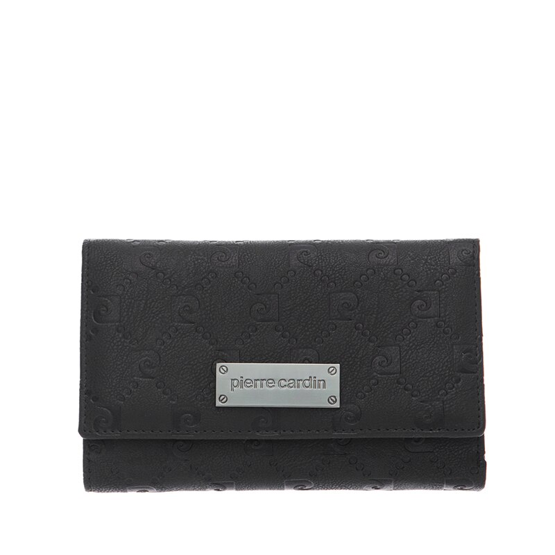 Portofel dama, Pierre Cardin, PCL00626, Piele naturala, Negru