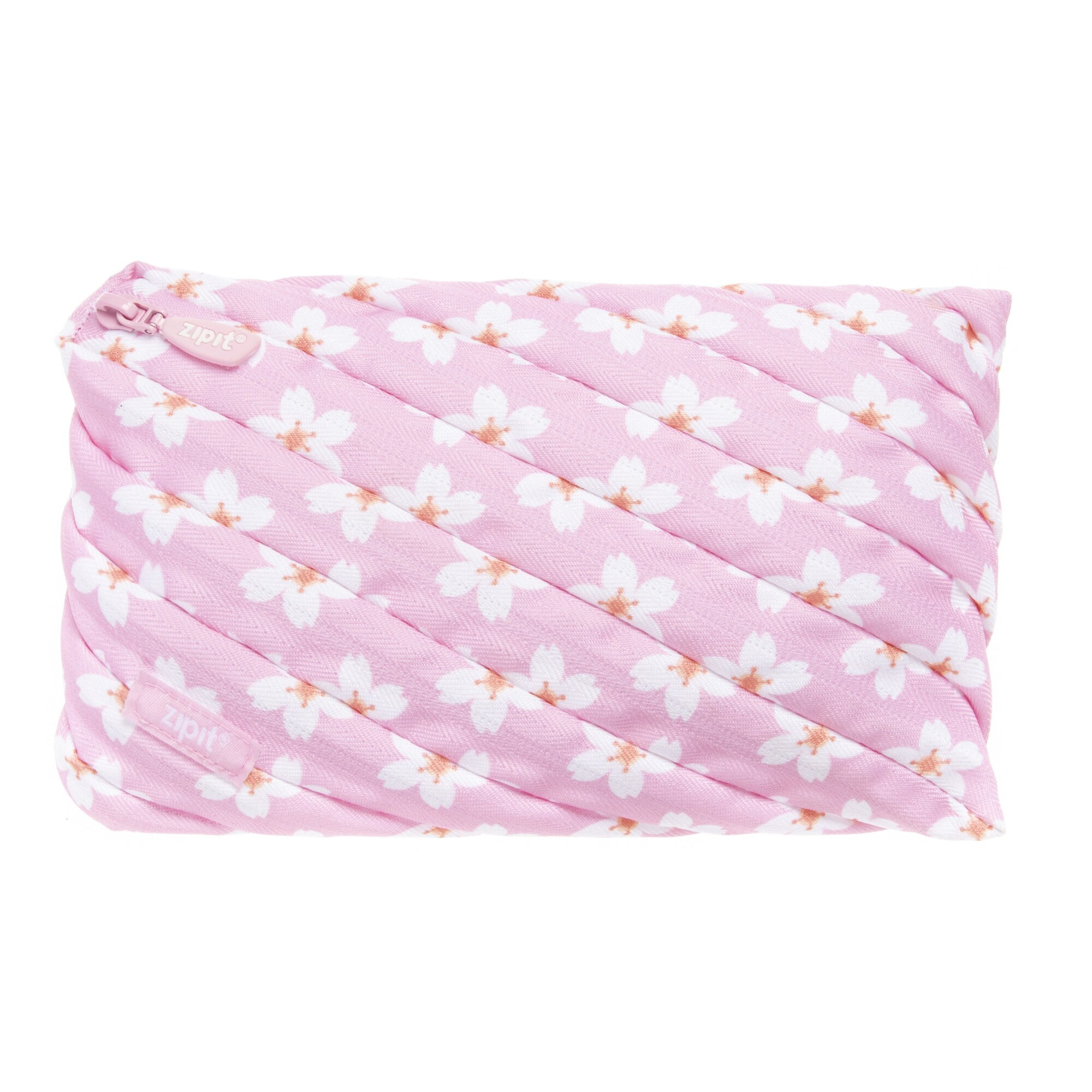 Penar cu fermoar, ZIPIT Fresh Jumbo - roz cu flori