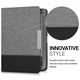 PocketBook Touch Lux 3 / Basic Lux / Basic Touch 2 tok, textil, 43344.22, szürke