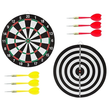 Tabla DARTS cu 6 sageti metalice de turneu si 2 fete, diametru 40,5 cm Tabla DARTS cu 6 sageti metalice de turneu si 2 fete, diametru 40,5 cm