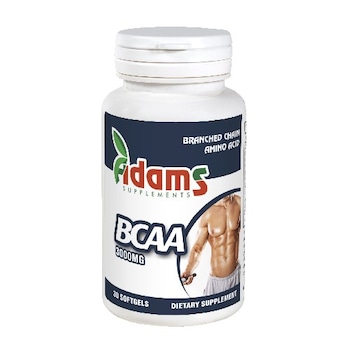 Supliment Alimentar BCAA 3000 miligrame 30 tablete Adams Supliment Alimentar BCAA 3000 miligrame 30 tablete Adams